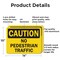 Signmission No Pedestrian Traffic Caution Sign, Aluminum, 14in W x 10in L, 2PK OS-2PACK-CS-A-1014-L-19208 - alternate 5
